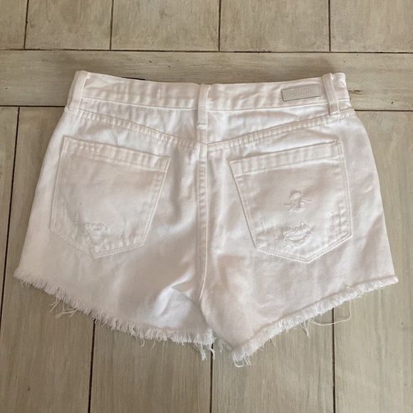 Blank NYC White High Waist Distressed Shorts Size 27 - Picture 5 of 5